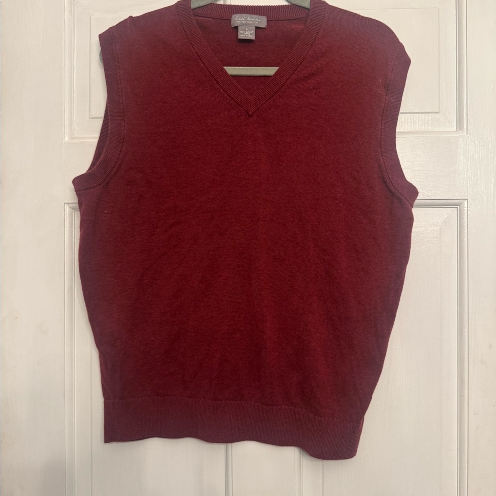 Daniel Cremieux Men's Burgundy V-Neck Sweater Vest